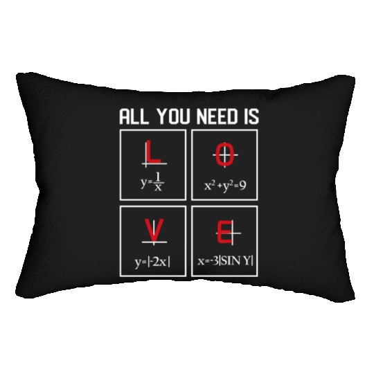 all you need is love Math Design Lumbar Pillows