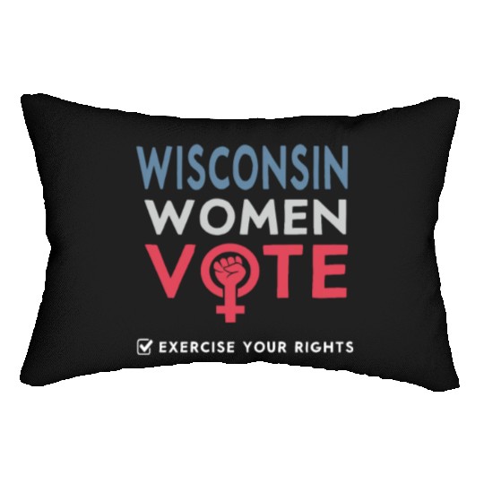 Wisconsin Women Vote Voter 2022 Election Feminist Lumbar Pillows