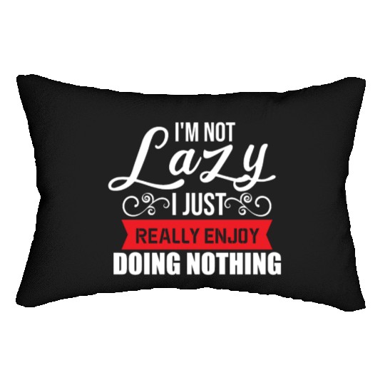 Funny lazy animal day sleep relax design men women Lumbar Pillows