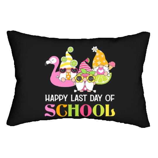 Happy Last Day Of School Teacher Student Graduatio Lumbar Pillows