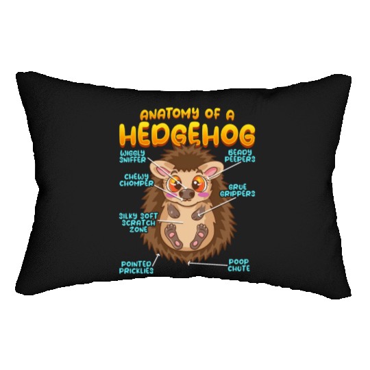 Anatomy Of A Funny Hedgehog Lumbar Pillows