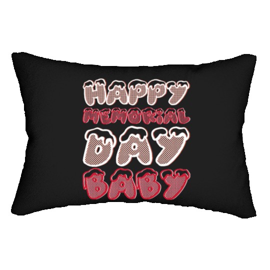 Happy Memorial Day Baby Lumbar Pillows