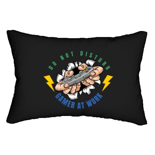 Do Not Disturb Gamer At Work-Gaming Lover Lumbar Pillows
