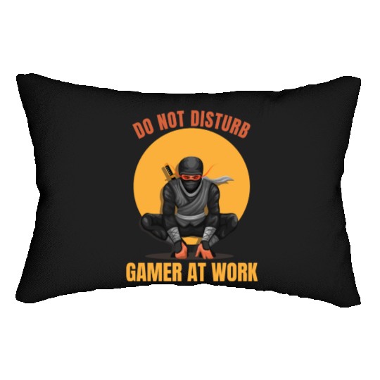 Do Not Disturb Gamer At Work-Gaming Lover Lumbar Pillows