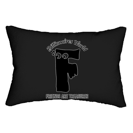 Friends are treasures,Letter F typography design Lumbar Pillows