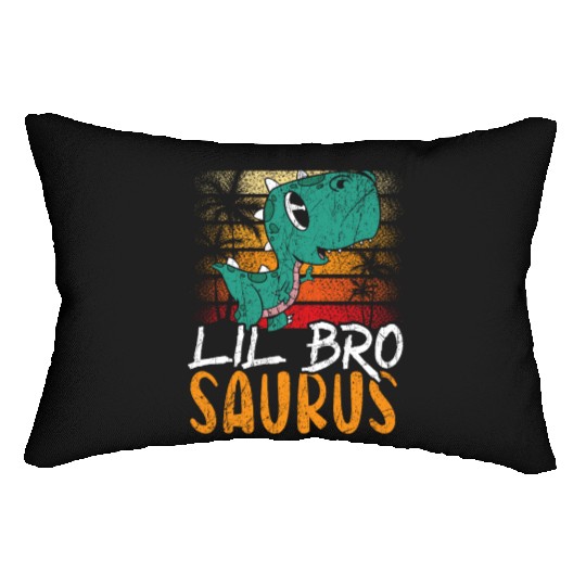 Lil Bro Saurus Best Bro Ever Brotherhood Dinosaur Lumbar Pillows