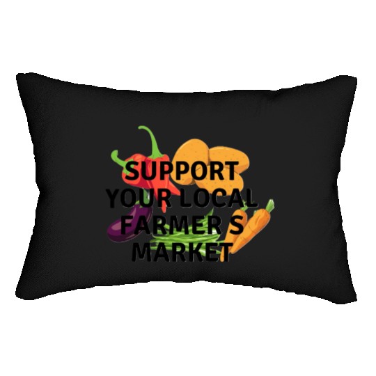 farmers market Lumbar Pillows