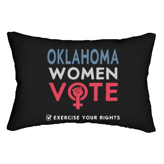 Oklahoma Women Vote Voter 2022 Election Feminist Lumbar Pillows