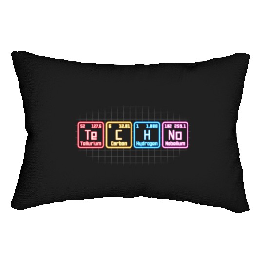 Techno Electronic Music Periodic Table Dj Lumbar Pillows