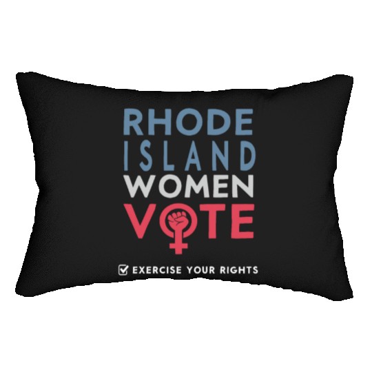 Rhode Island Women Vote Voter 2022 Election Lumbar Pillows