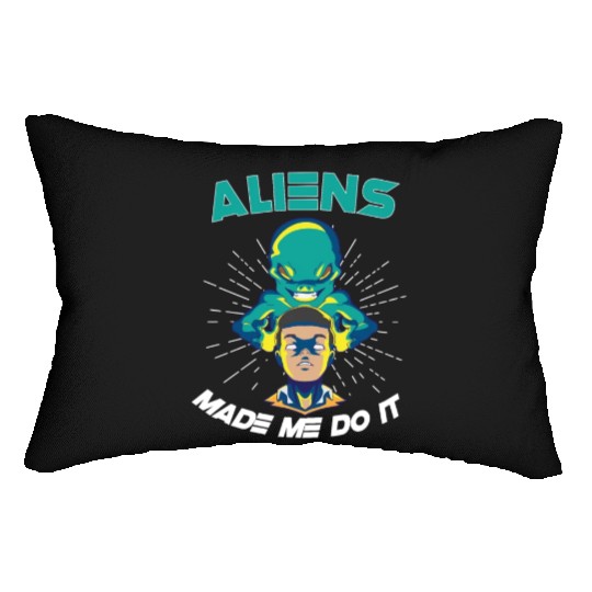 Alien Extraterrestrial Area 51 UFO Space Geek Gift Lumbar Pillows