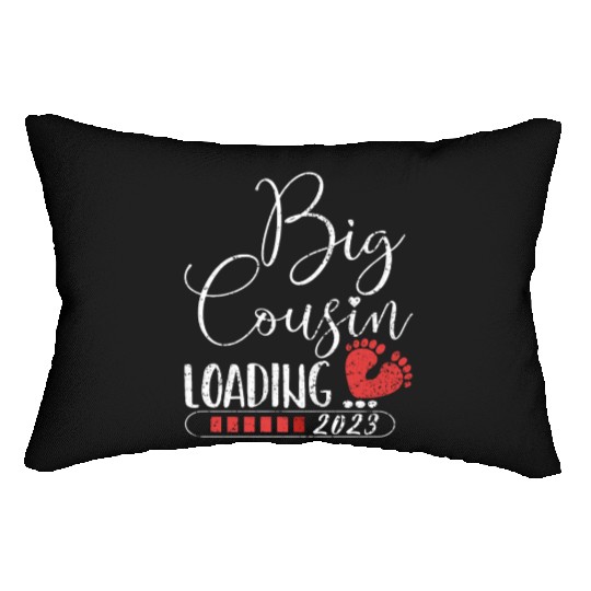 Big cousin loading 2023 for pregnancy announcement Lumbar Pillows