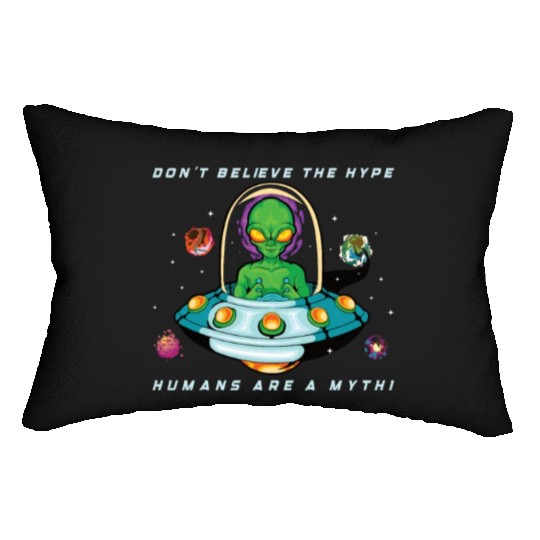 Alien Extraterrestrial Area 51 UFO Space Geek Gift Lumbar Pillows