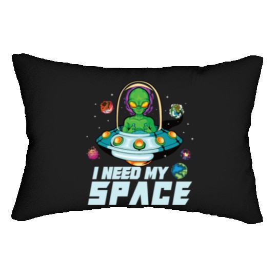 Alien Extraterrestrial Area 51 UFO Space Geek Gift Lumbar Pillows