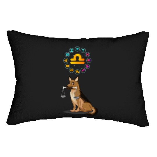 Funny Dog Lover Horoscope Libra Zodiac Sign Cool Lumbar Pillows