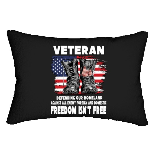 VETERAN PROTECTING AT HOME FREEDOM ISNT FREE Lumbar Pillows