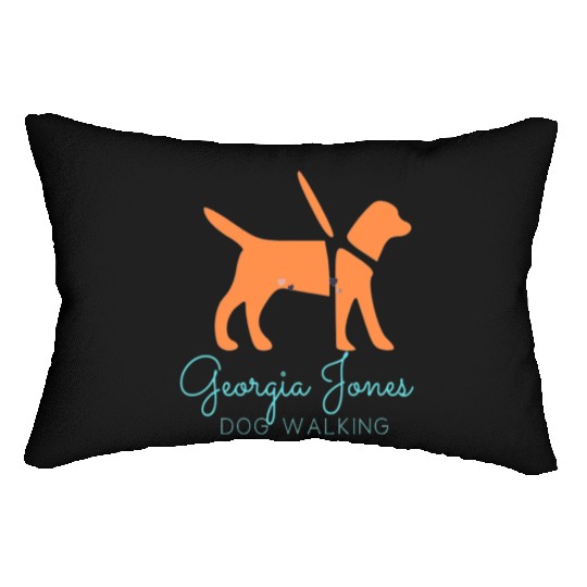 GEORGIA JONES DOG WALKING TESHIRT Lumbar Pillows