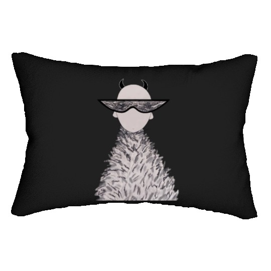 Cute stylish devil. Lumbar Pillows