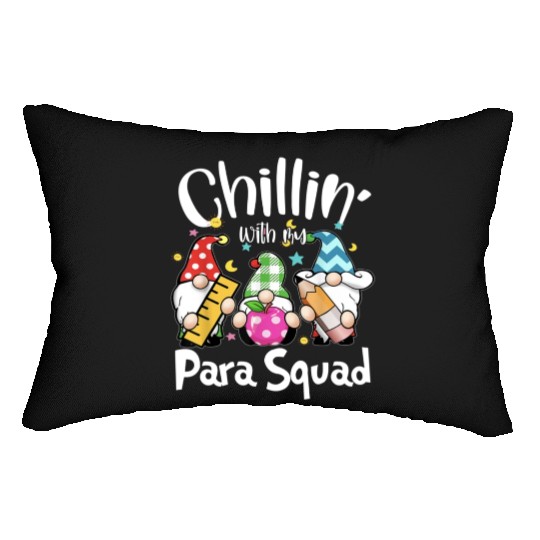 Para Squad Chillin Gnomes Christmas Teacher Lumbar Pillows