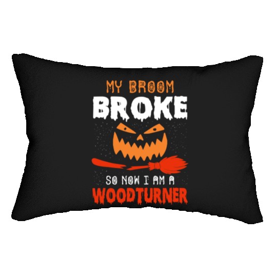 Funny Running Witch Halloween Costum Lumbar Pillows