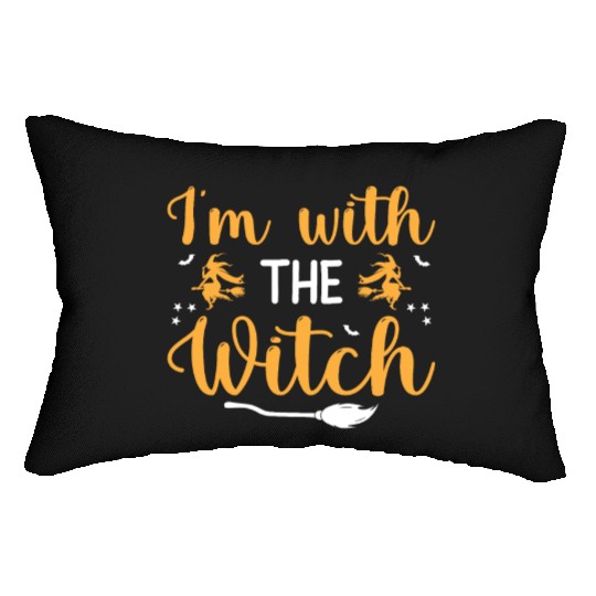 Halloween Costume - I'm With The Witch Lumbar Pillows
