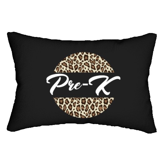 Pre-K Cheetah Print Back To School Teacher Student Lumbar Pillows