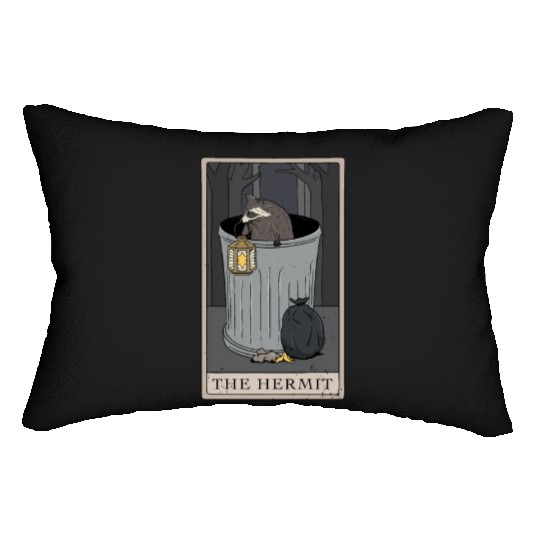 raccoon Hermit Tarot Card Lumbar Pillows