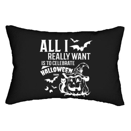 Halloween witch pumpkin gift Lumbar Pillows
