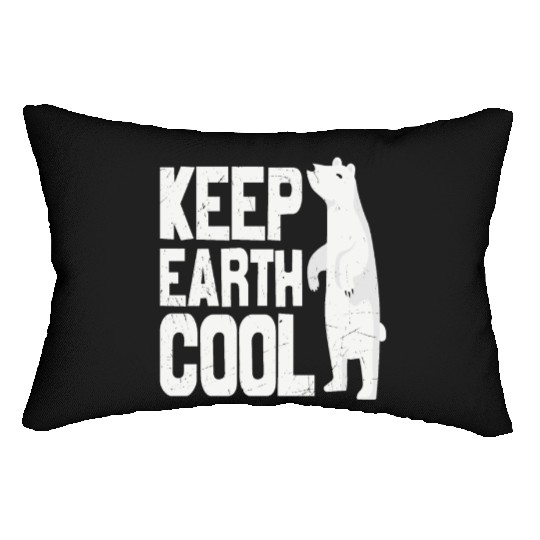 Keep Earth Cool Earth Protect Polar Bear Animal Lumbar Pillows