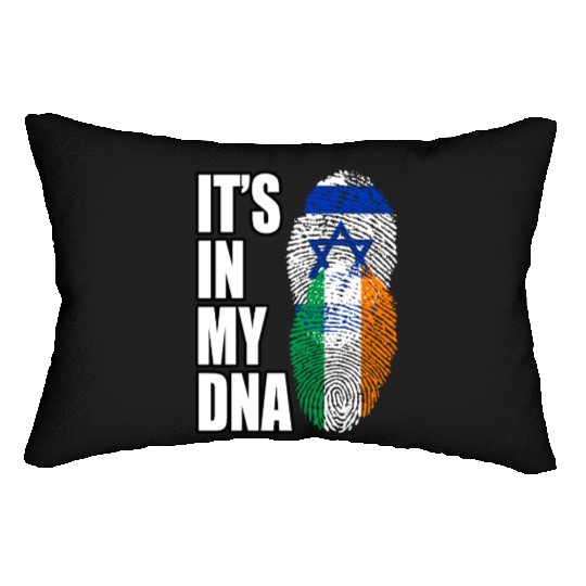 Israel And Irish Mix Heritage DNA Flag Lumbar Pillows