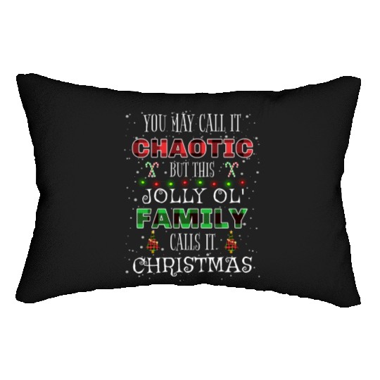Funny Family Christmas Matching Pajamas Buffalo Lumbar Pillows