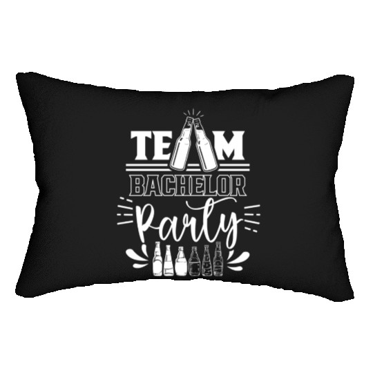 Team Bachelor Party Bride Groom Lumbar Pillows
