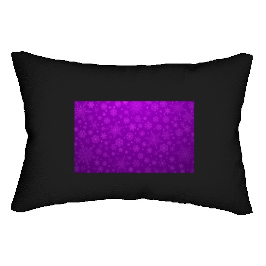 Purple Snowflakes Aesthetic Pattern Lumbar Pillows