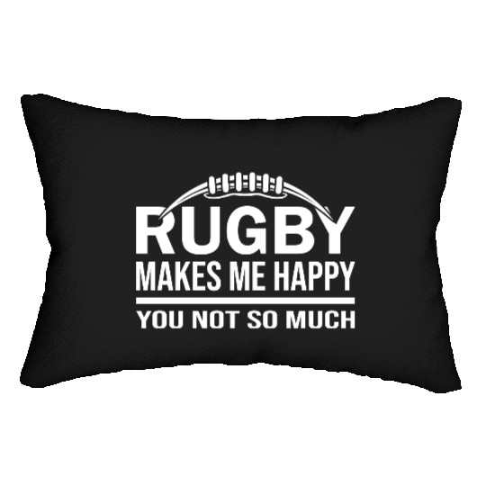 Rugby Makes Me Happy Lumbar Pillows