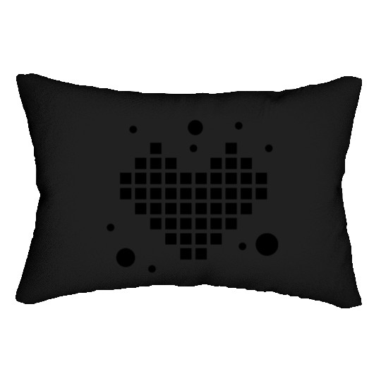 Heart In Pixels 8 Bit Video Game Lumbar Pillows