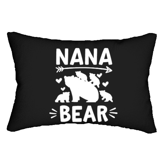 Nana Bear 4 Cubs Cute Grandparents Day Gift 4 Gran Lumbar Pillows