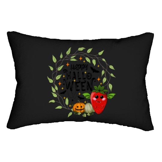 Bat Strawberry - Happy Halloween Lumbar Pillows