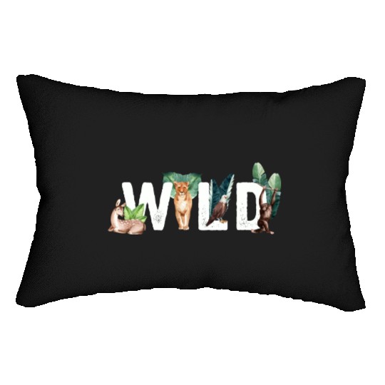 Wild Animals Cat Eagle Monkey Deer Lumbar Pillows