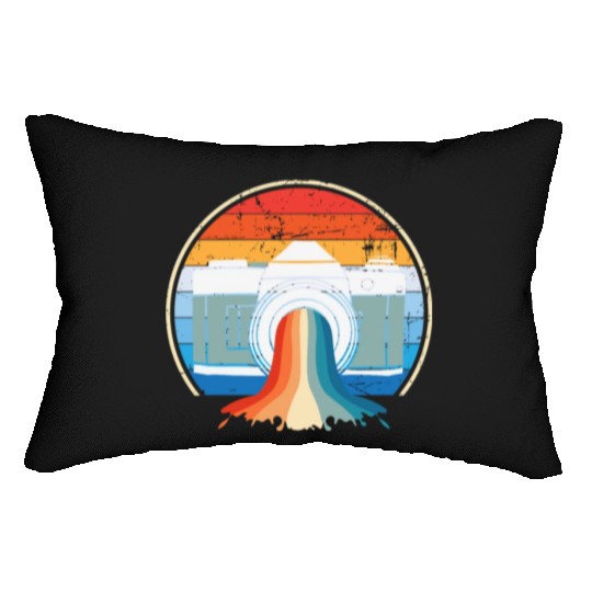 Retro Vintage Camera Picture For Photographers Lumbar Pillows