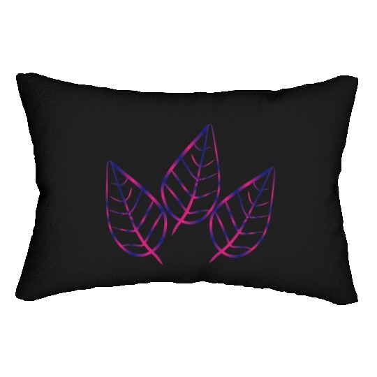 leaf icon nature purple three leaves Lumbar Pillows