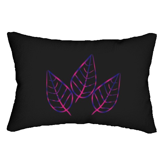 leaf icon nature purple three leaves Lumbar Pillows