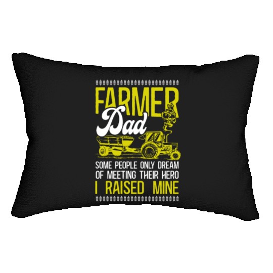 Farming Farmer Dad Father Tractor Lumbar Pillows