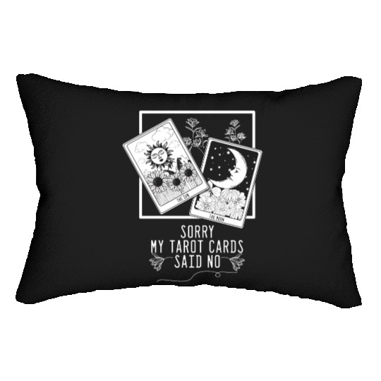 Gothic Moon Sun Tarot Card Said No Halloween Lumbar Pillows