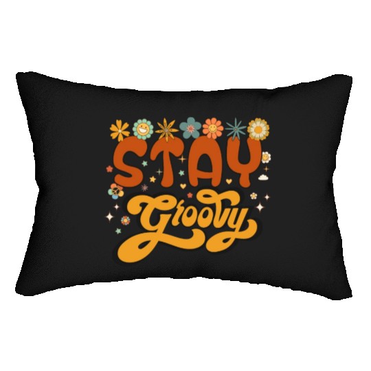 Retro stay groovy, Cute halloween , Thanksgiving Lumbar Pillows