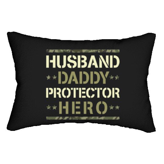 Husband Daddy Protector Hero US Army Veteran Lumbar Pillows