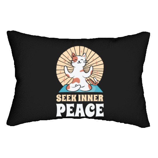 Serenity Cat Yoga Cat Owner Meditation Yoga Fan Lumbar Pillows
