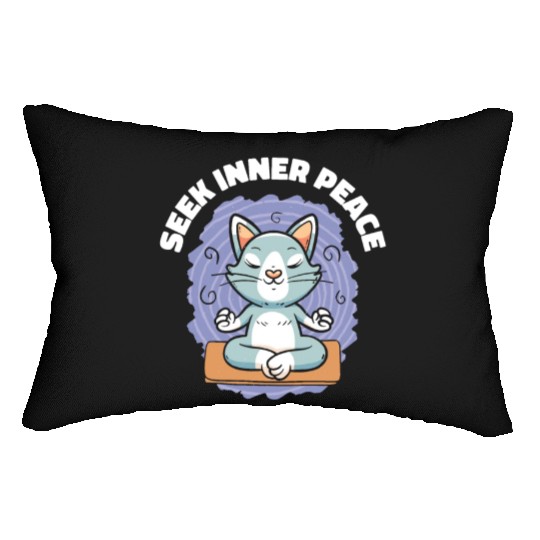 Serenity Cat Yoga Cat Owner Meditation Yoga Fan Lumbar Pillows