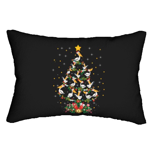 Pelican Lover Xmas Gift Matching Pelican Christmas Lumbar Pillows