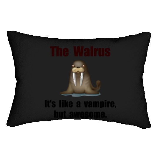 Walrus Vampire Funny Lumbar Pillows