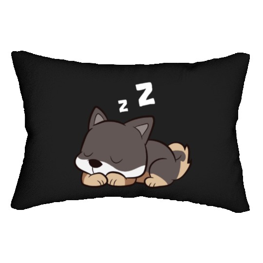 Shikoku Dog Sleeping Kochi-Ken Dog Japan Shikoku Lumbar Pillows